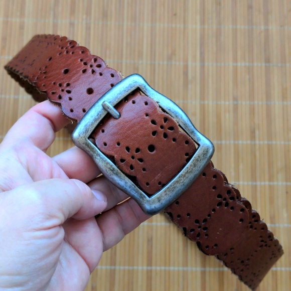 Fossil Accessories - Fossil brown leather belt, 36"-40" long